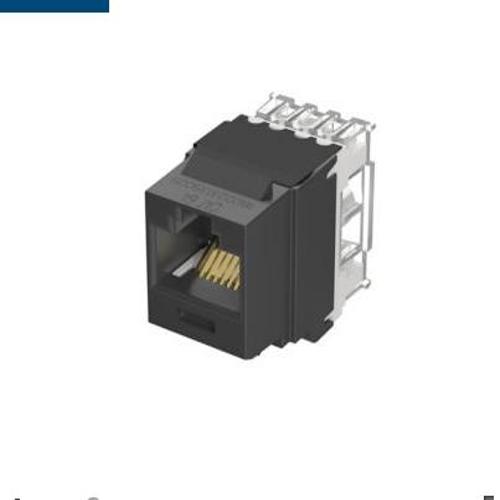 Panduit NetKey Category 6A Punchdown Jack Module - Modular insert - RJ-45 - black