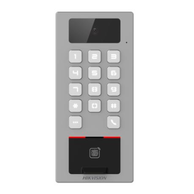Hikvision - Access control terminal with fingerprint reader and camera - Video intercom system - Supports card and PIN