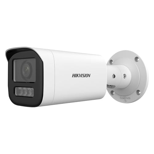 Hikvision 4MP Cámara de red tipo bala Dual Light MD 2.0 con objetivo varifocal - Micrófono incorporado - 4 MP - H.265+ - Exterior - Objetivo varifocal motorizado 2.8 a 12 mm - 2560 × 1440 - WDR 120DB - IP67