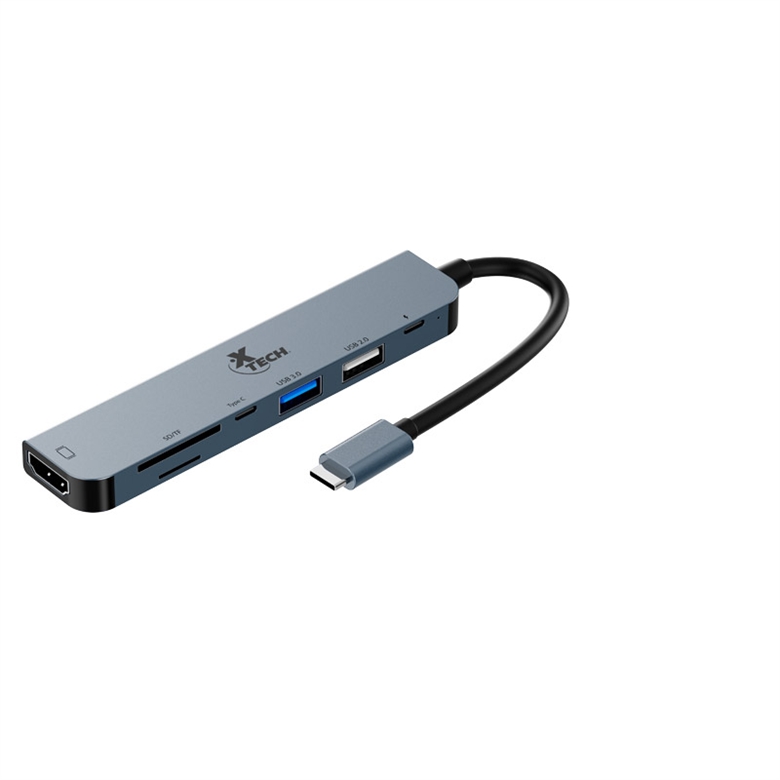 Xtech - Hub - 7 puertos - USB-C® 7-in-1 XTC-571