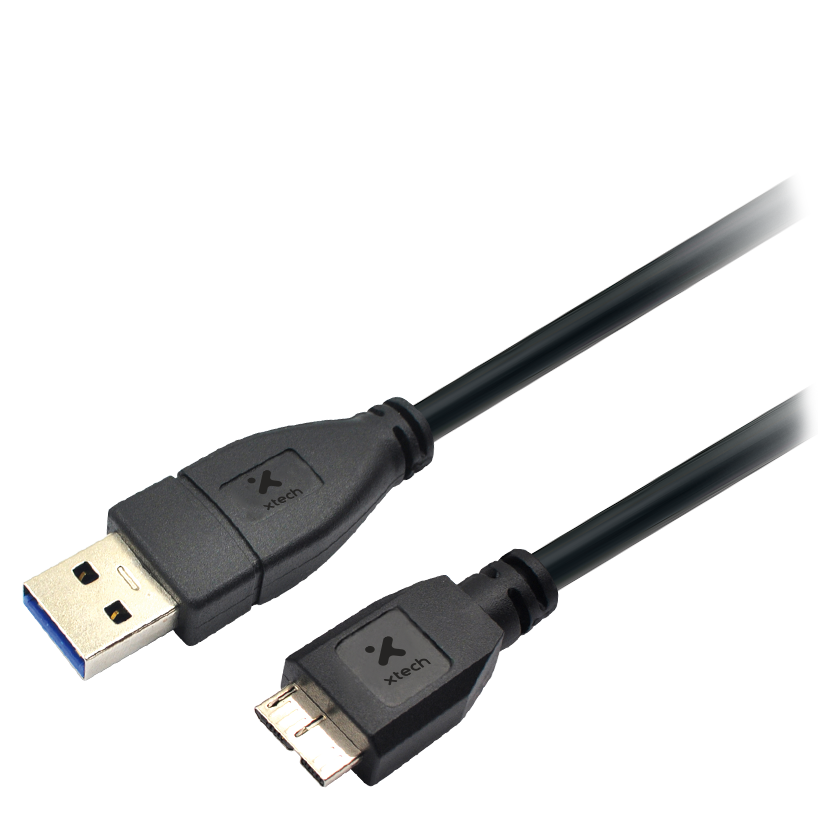 Xtech - USB cable - USB Type C - 3.66 m - Black & silver - (m) to (m) Braided XTC-533