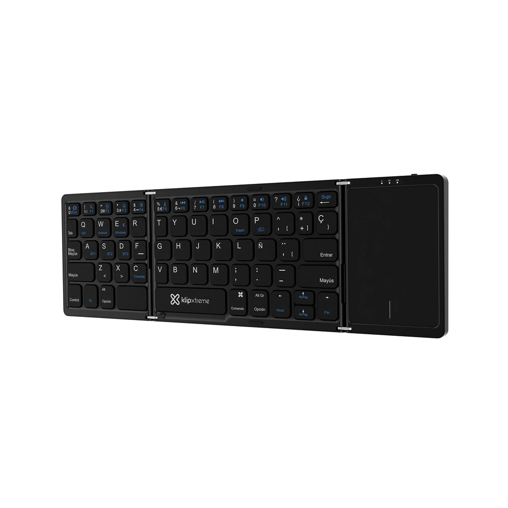 Klip Xtreme - Keyboard and Touchpad - Spanish - Wireless - Bluetooth 5.0 - Black - KCK-650S-BK