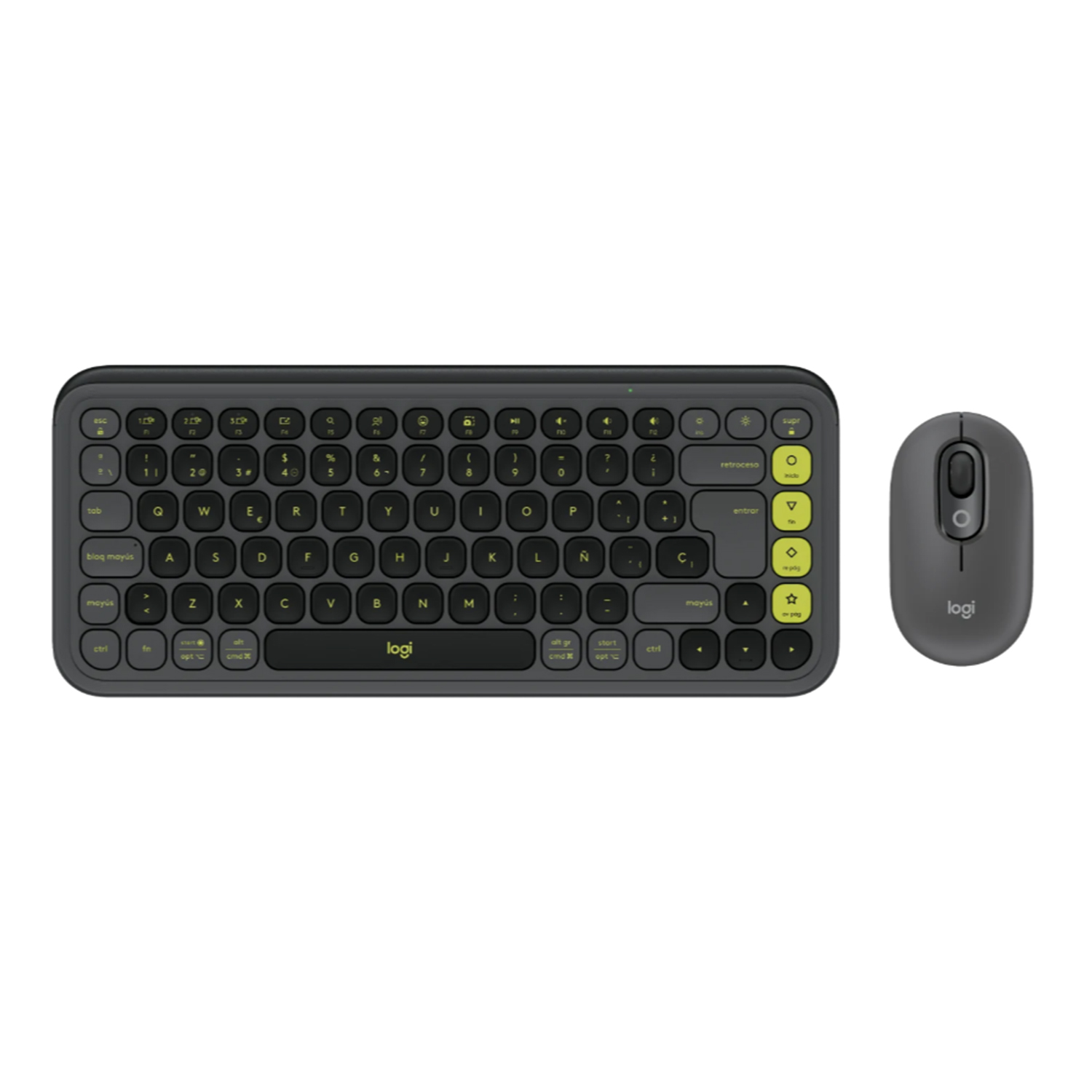 Logitech - Pop Icon Combo - Keyboard and mouse set - Spanish - Graphite 