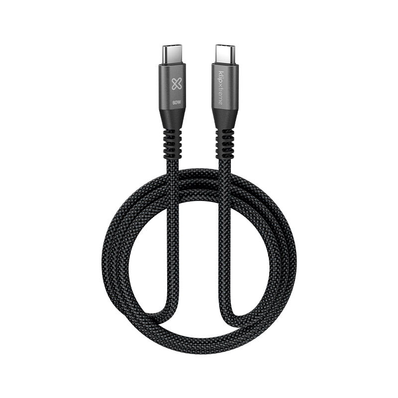 Klip Xtreme - USB cable - 24 pin USB-C - 9 pin USB Type A - 1 m - Black - 30W Braided Fast charging