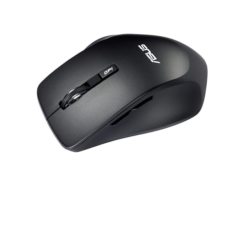 ASUS WT425 - Mouse - right-handed - optical - 6 buttons - wireless - 2.4 GHz - USB wireless receiver - charcoal black - for ASUSPRO ESSENTIAL P2520; ASUSPRO P2420; P2710; VivoBook X540; X751; ZENBOOK Pro UX501