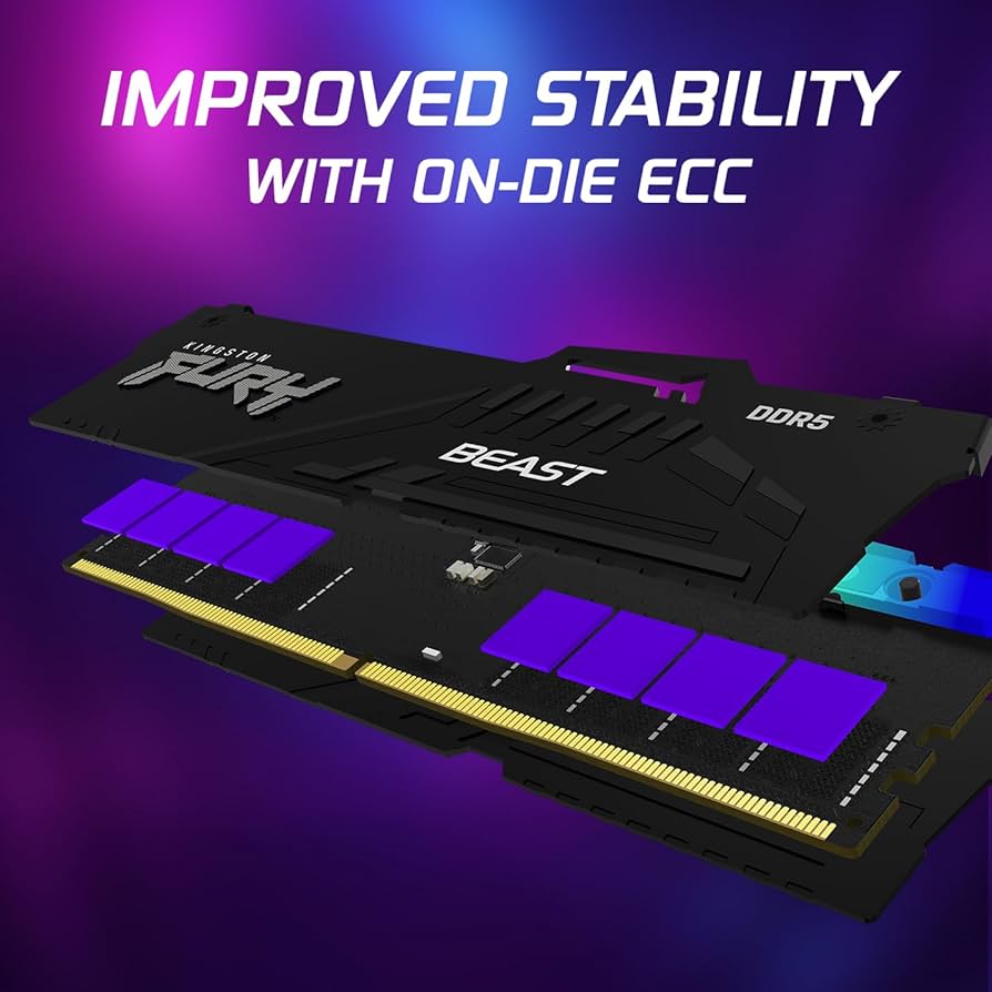 Kingston Fury - DDR5 SDRAM - 6400 MHz - Unbuffered - Non-ECC - FURY Beast RGB EXPO