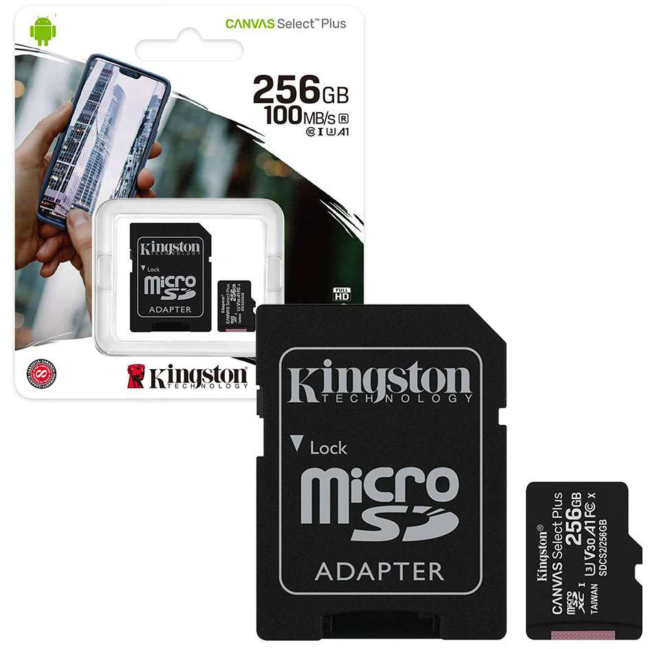 Kingston - Flash memory card - microSDXC - 256GB microSDXC Canvas Go Plus