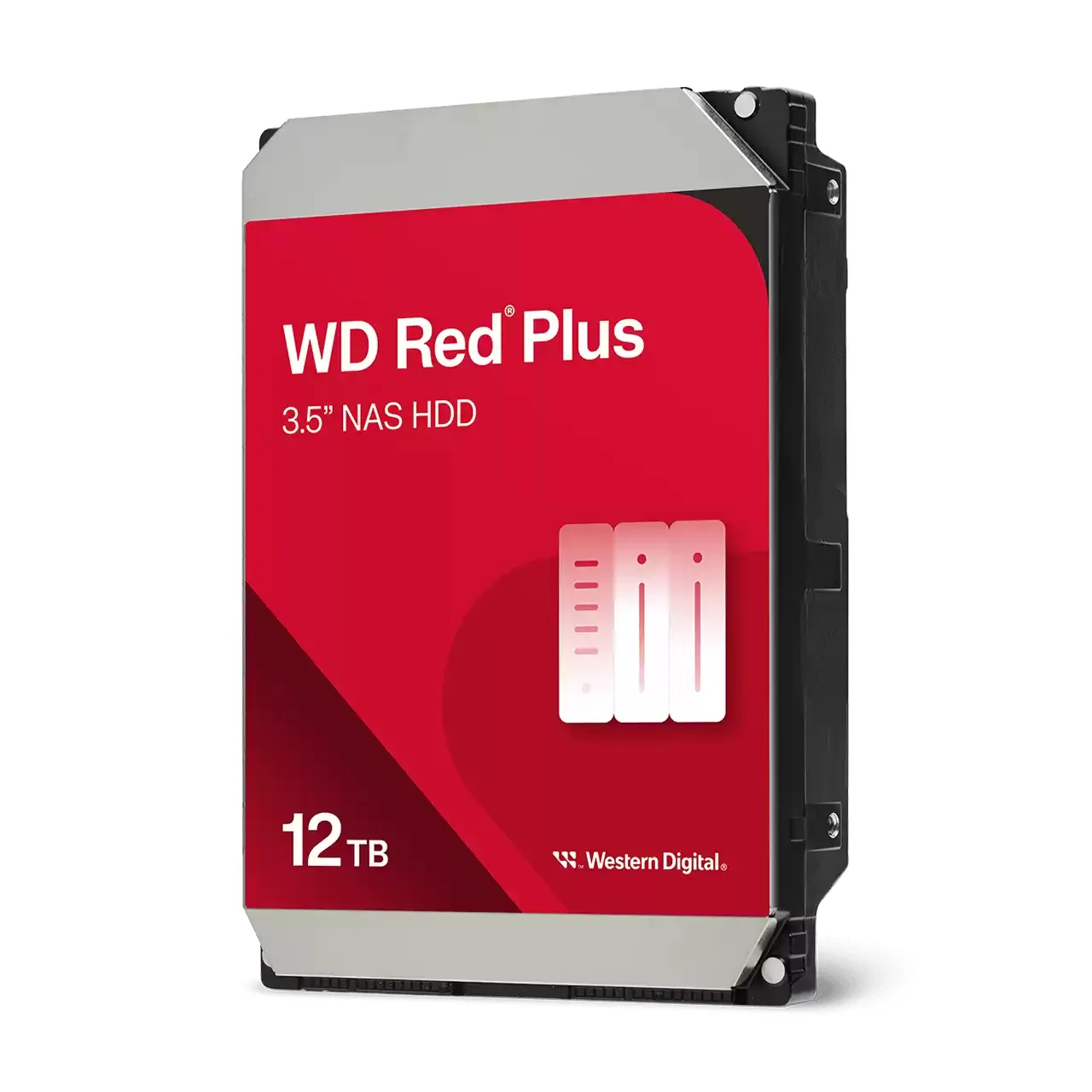 Western Digital WD Red Plus NAS Hard Drive - Internal hard drive - 12 TB - 3.5" - 7200 rpm - Serial ATA