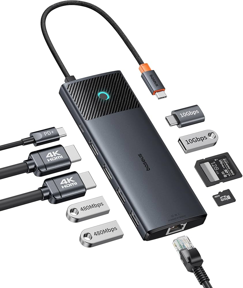 Anker - USB-C Hub (10-in-1 Dual displa