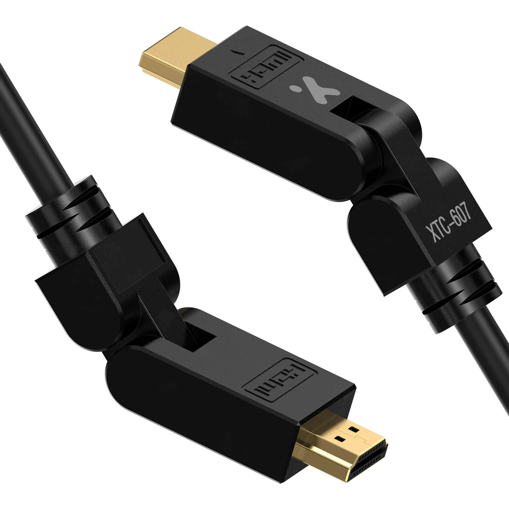 Xtech - Video / audio cable - HDMI - Male to Male Swivel 6f XTC-607