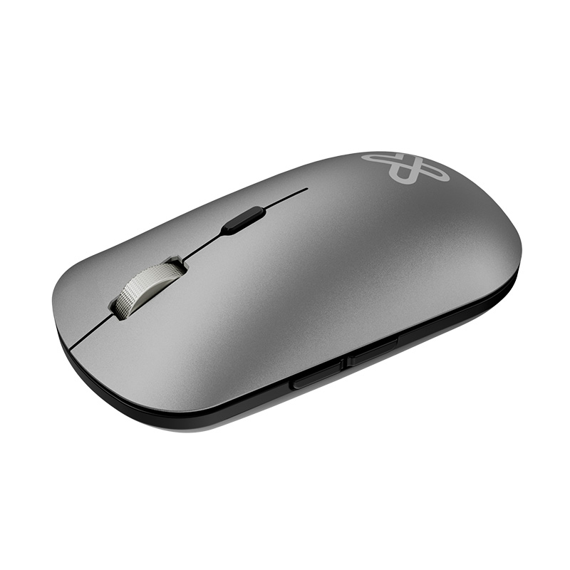 Klip Xtreme - Keyboard and mouse set - Spanish (Latin American) - Wireless - Bluetooth - Aluminum silver - KBK-850
